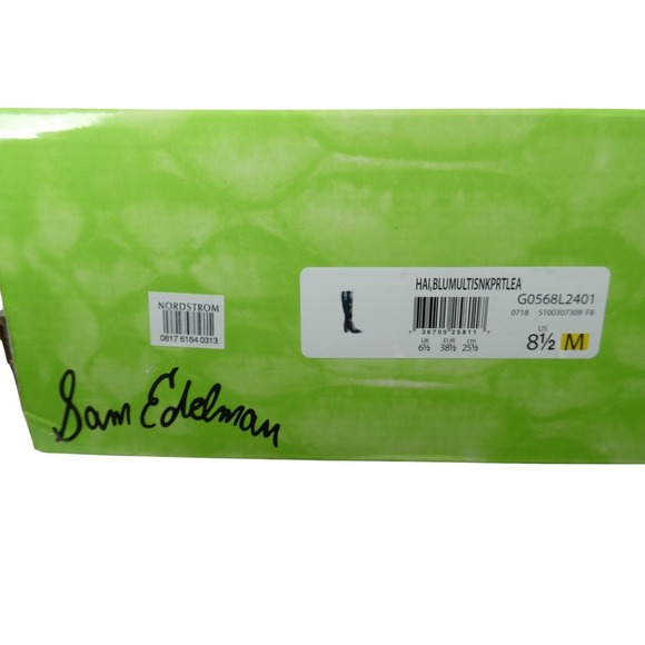 Sam Edelman HAI Snake Skin Boots Size‎ 8.5 Multi-Color Print G0568L2401 - Picture 5 of 9